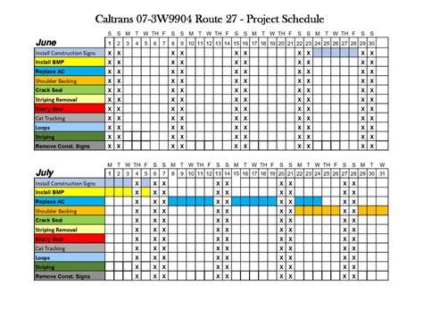 Caltrans Bid Calendar